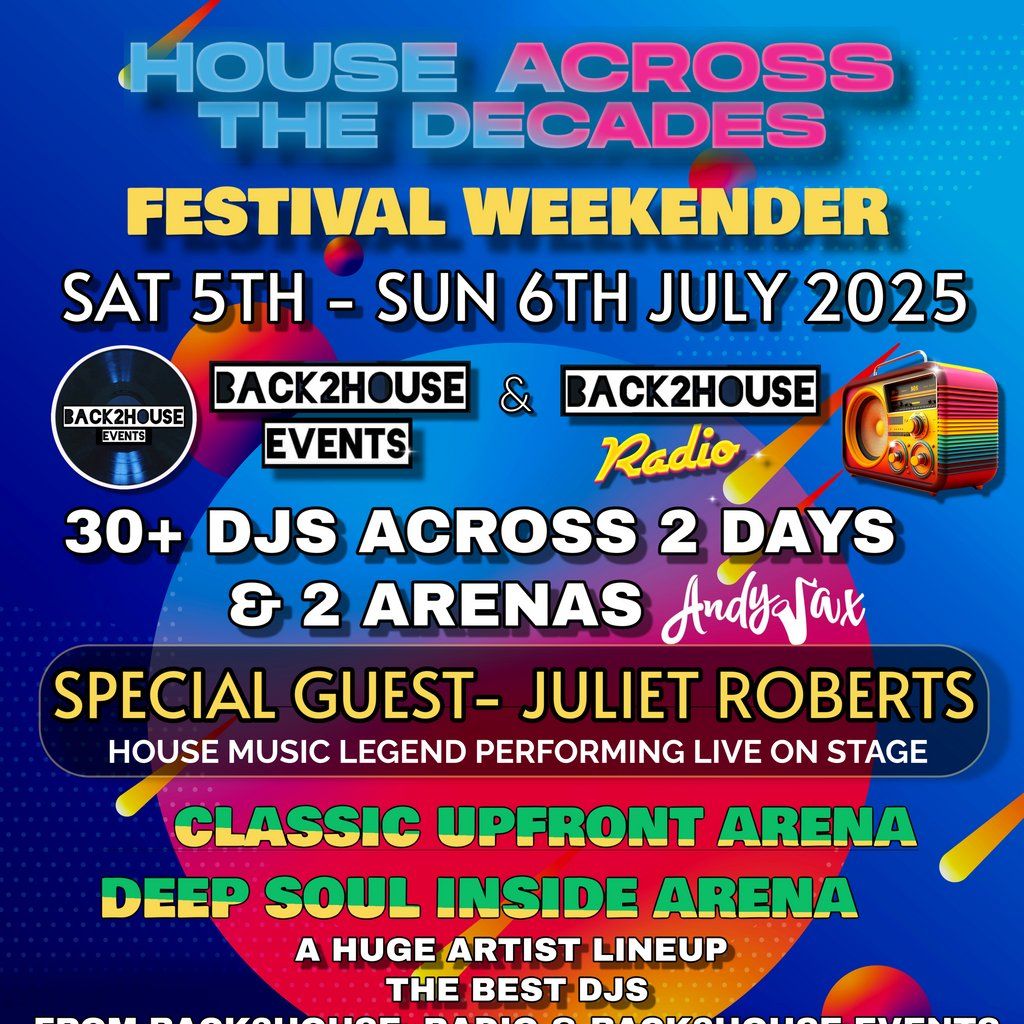 BACK2HOUSE -The House Across The Decades Festival Weekender 2025