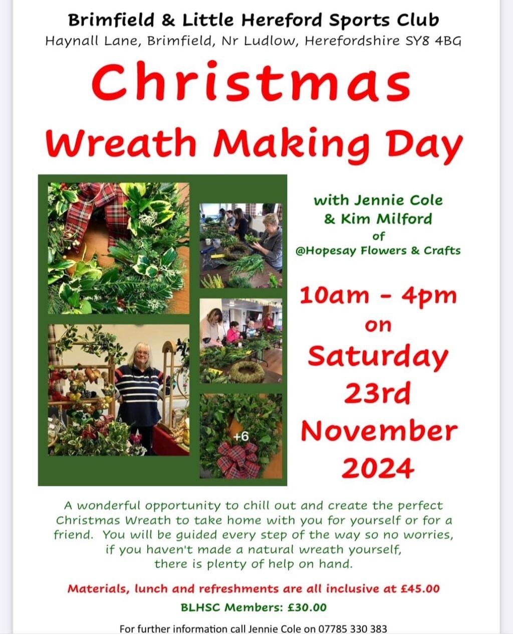 Christmas Wreath & Arrangement Workshop -SOLD OUT