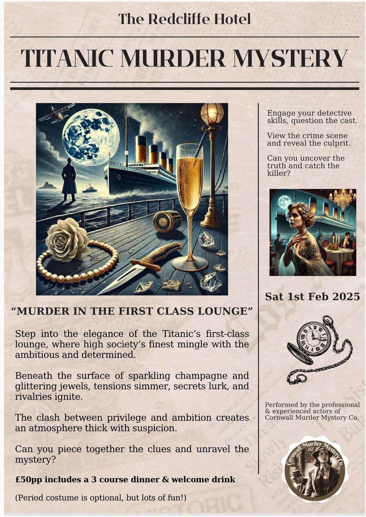 MURDER IN THE FIRST CLASS LOUNGE