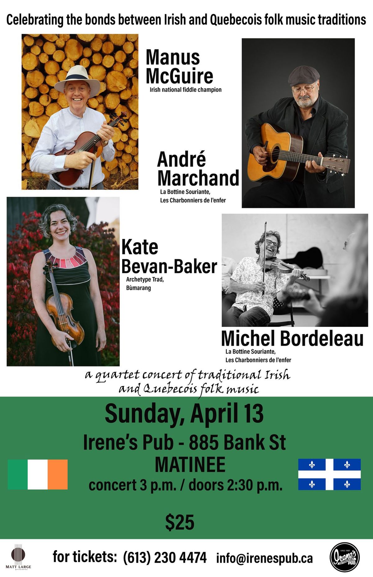 Matt Large presents: Manus McGuire, Michel Bordeleau, Andre Marchand and Kate Bevan-Baker