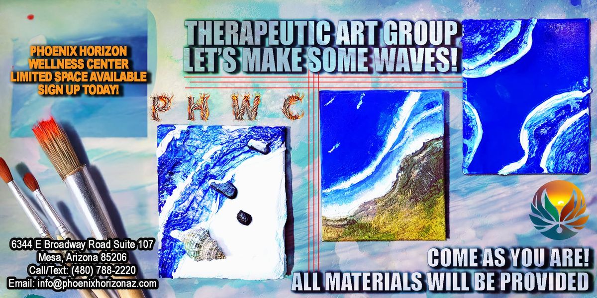 Therapeutic Art - Ocean Scene Paint Night 