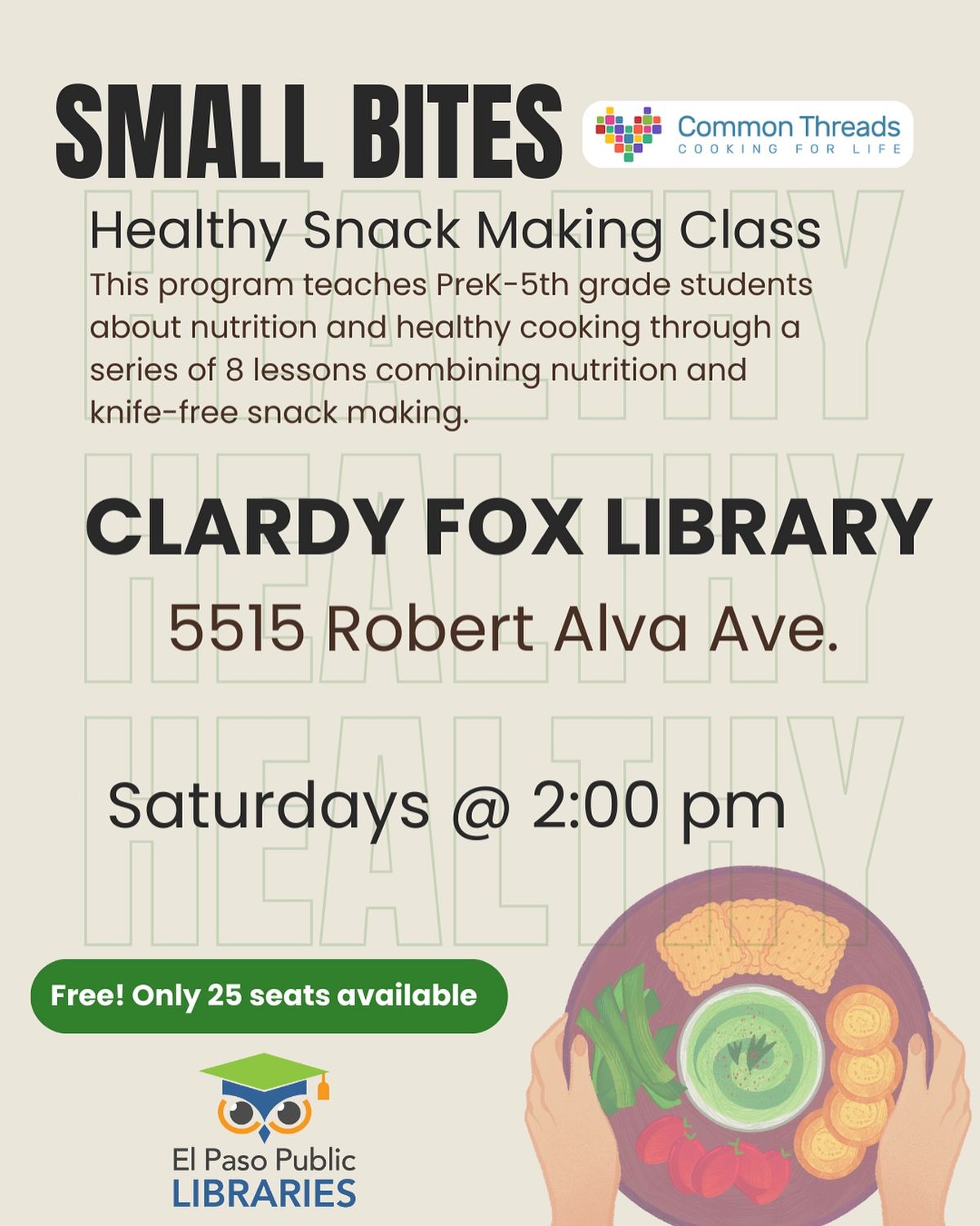 Small Bites @ Clardy Fox Library