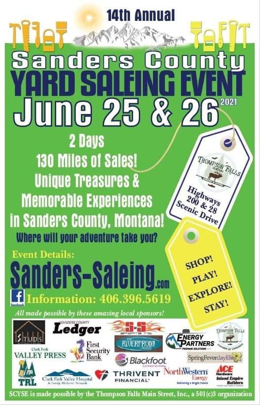 2021 Sanders County Yard Saleing Event, Sanders County Yard Saleing