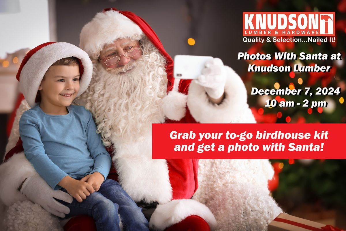 Pictures with Santa at Knudson Lumber