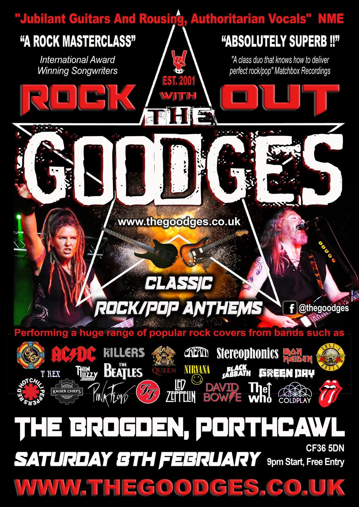 The Goodges Rock Out live @ The Brogden, Porthcawl. CF36 5DN.