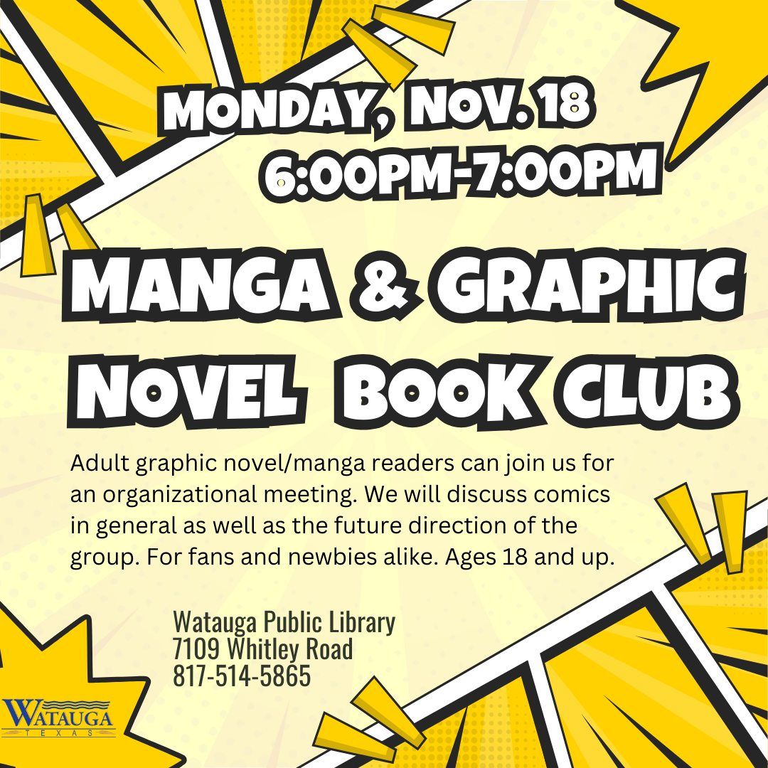 Manga & Graphic Novel Book Club for Adults