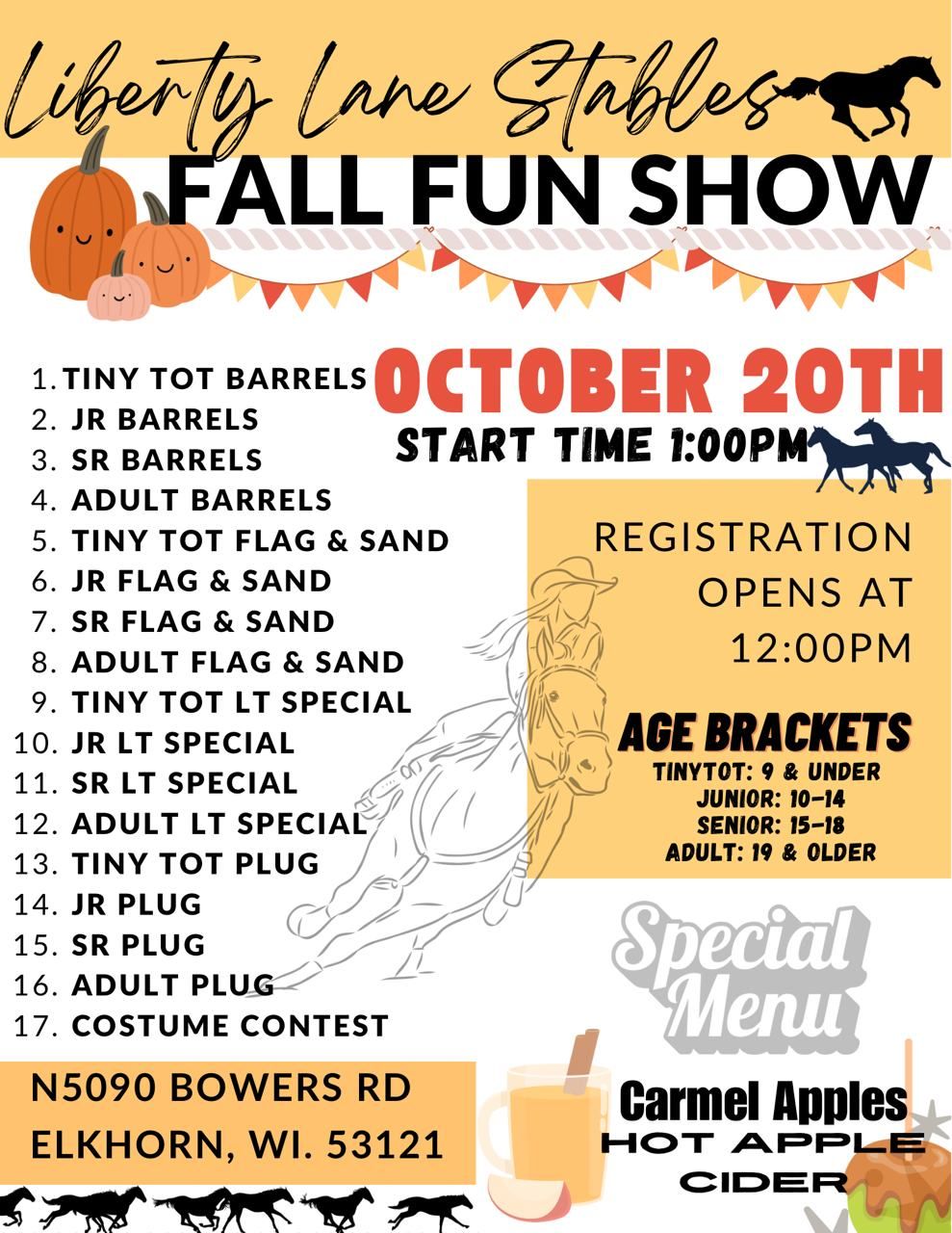 Liberty Lane Stables Fall Fun Show