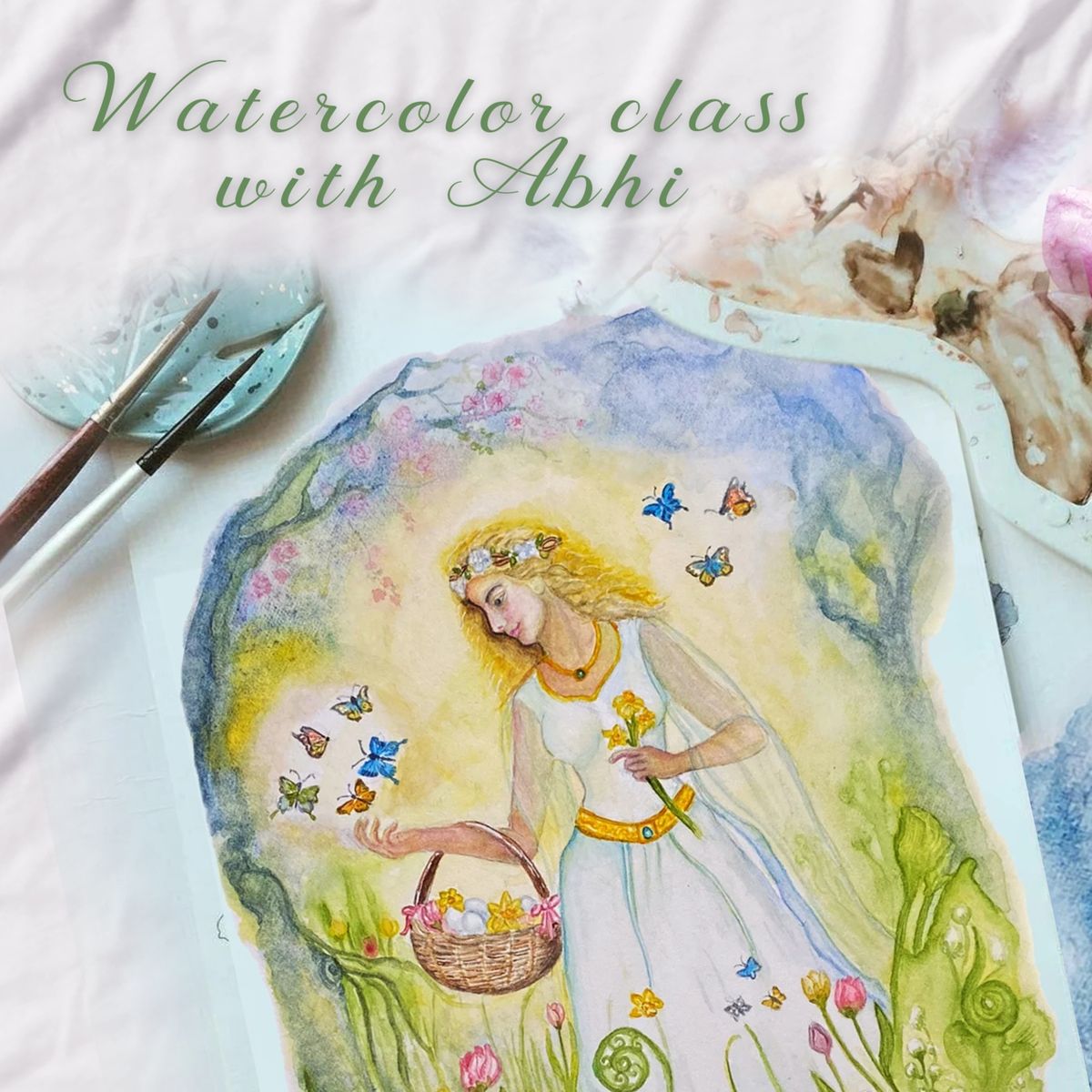 Enchanting Watercolors: A Beginner's Journey with Abhi (Oct 19th, Oct 26th , Nov 2nd & Nov 10th)