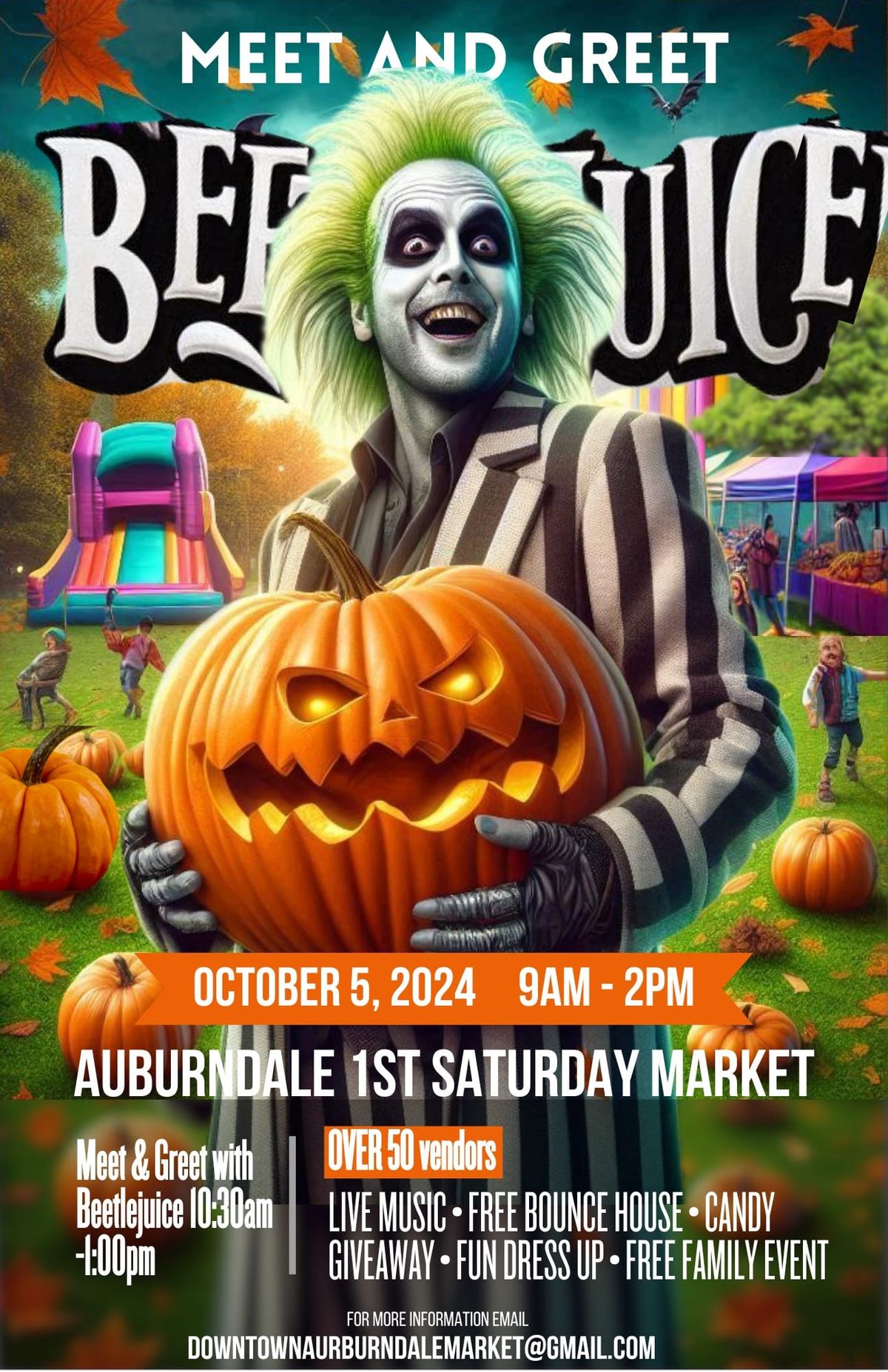 1st Saturday Market Beetle Juice Meet & Greet with Trick-or-treaters 