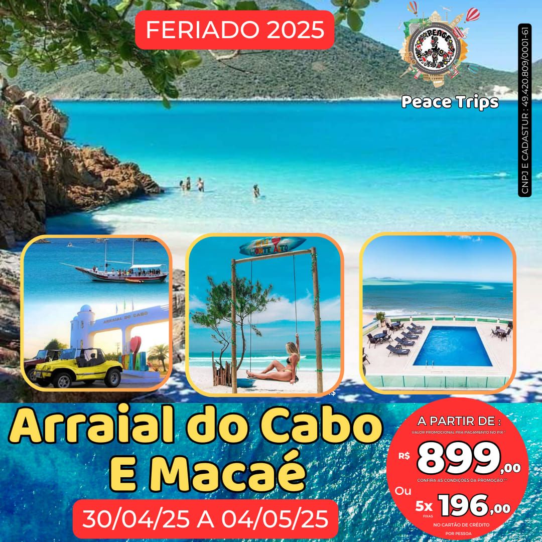 Feriad\u00e3o - Arraial do Cabo e Maca\u00e9 