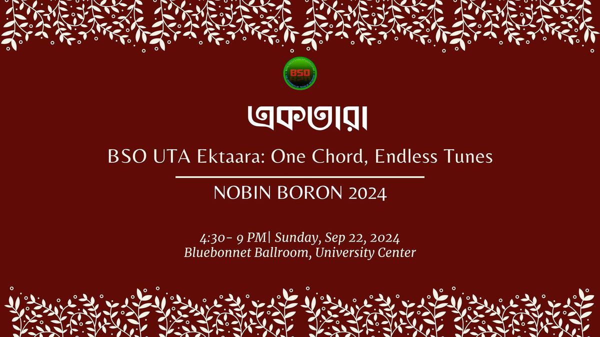 BSO UTA Ektara - One Chord, Endless Tunes; Nobin Boron 2024