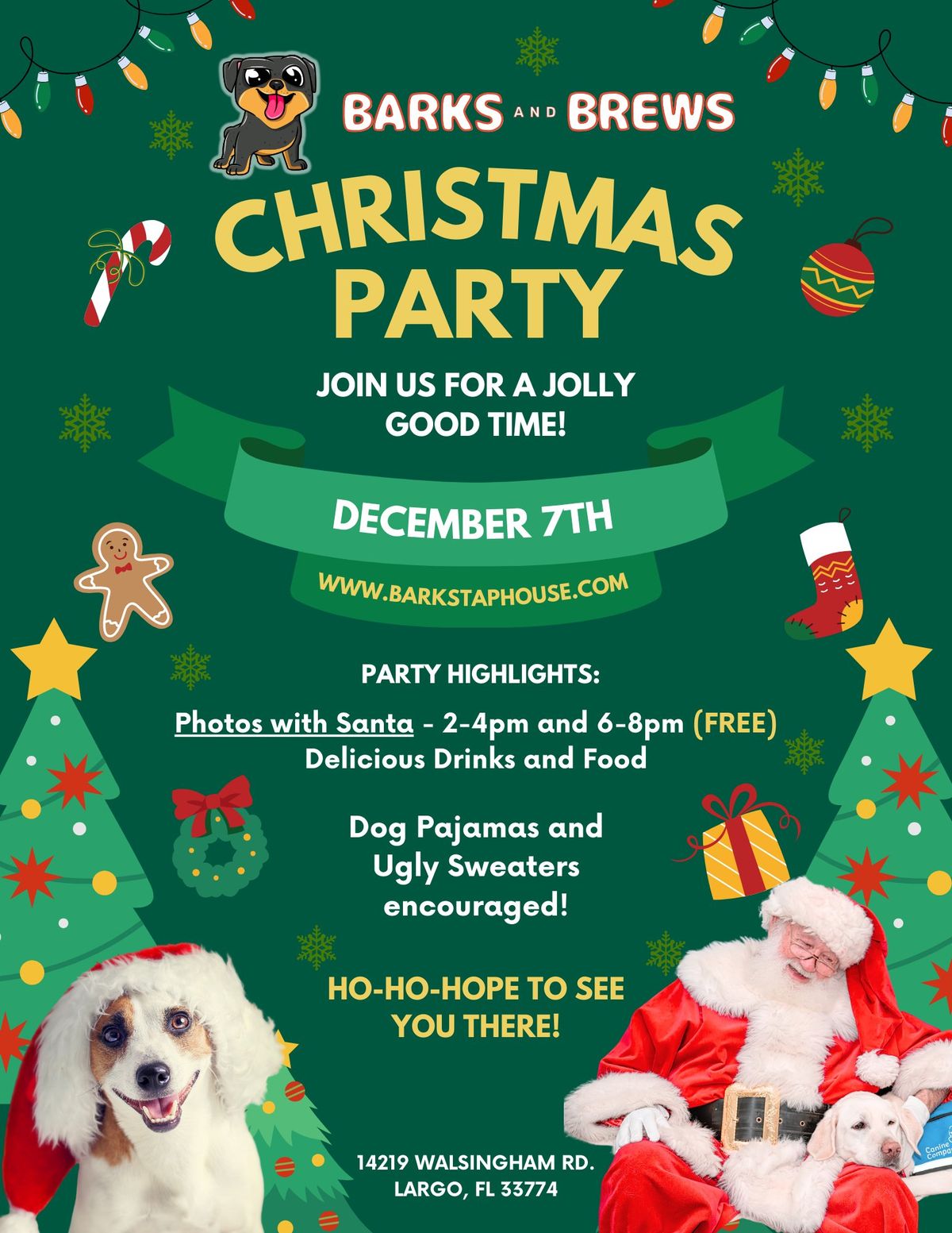 Christmas Party at Barks and Brews