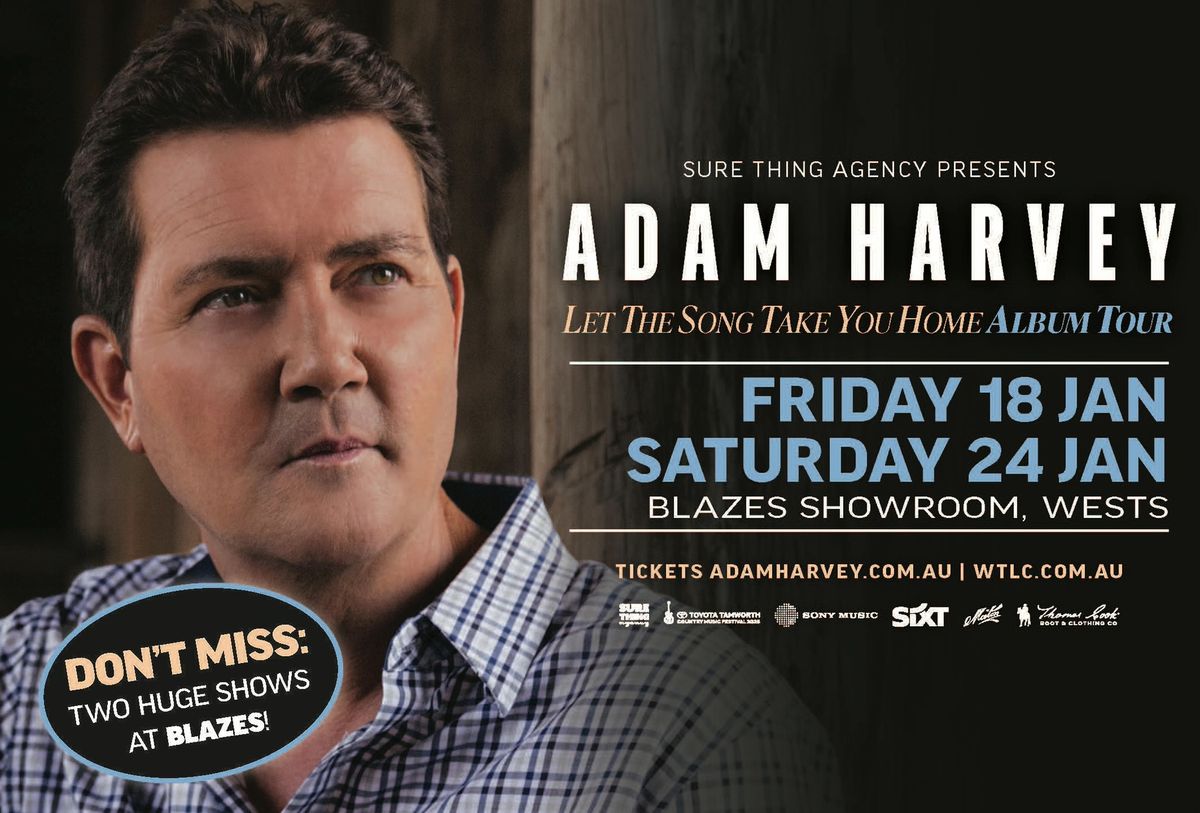 ADAM HARVEY Live at Blazes Showroom, Wests | TAMWORTH