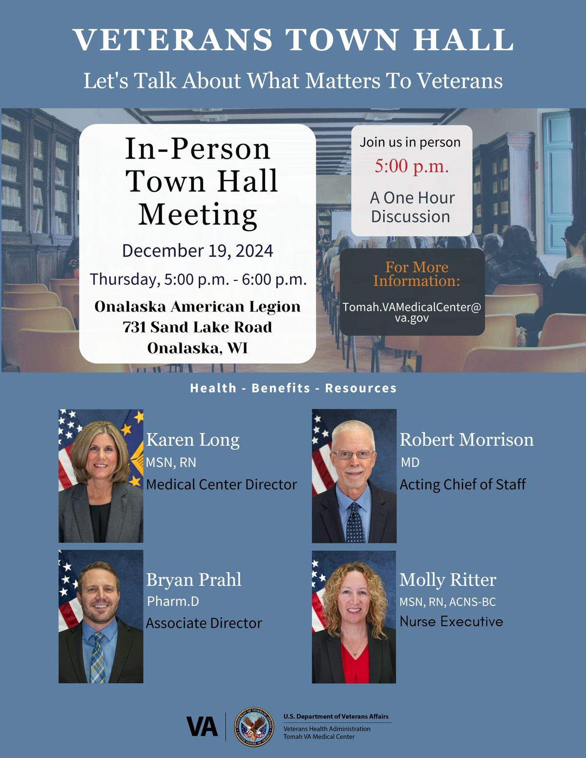 In person Veterans Town Hall 