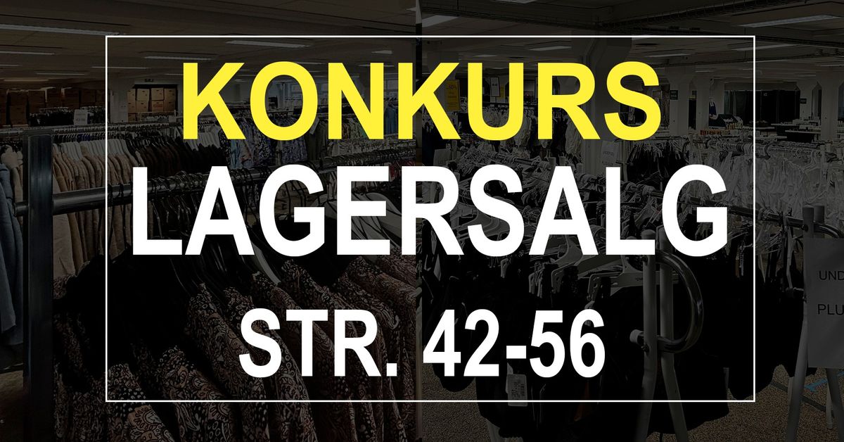 Konkurs lagersalg - Spar 60 - 80 %