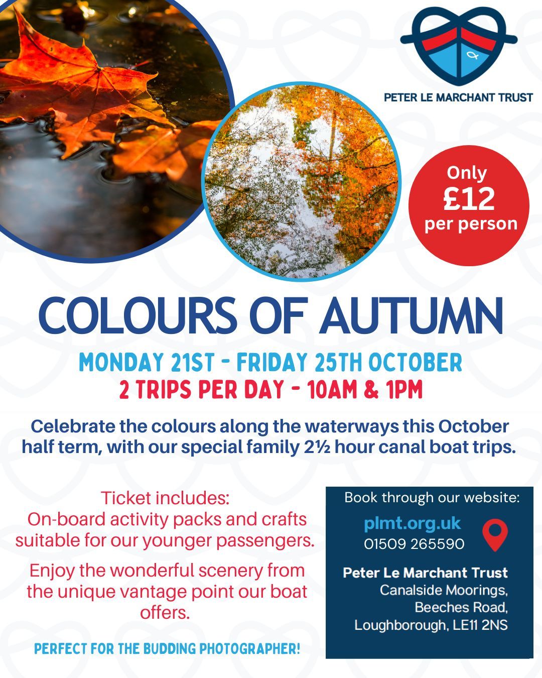 Colours of Autumn Canal Boat Trips - Oct Half-term