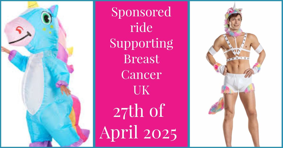 FUNDRAISER UNICORN \ud83e\udd84  SPONSORED IN AID OF BREAST CANCER Fun ride,walk,run,jog