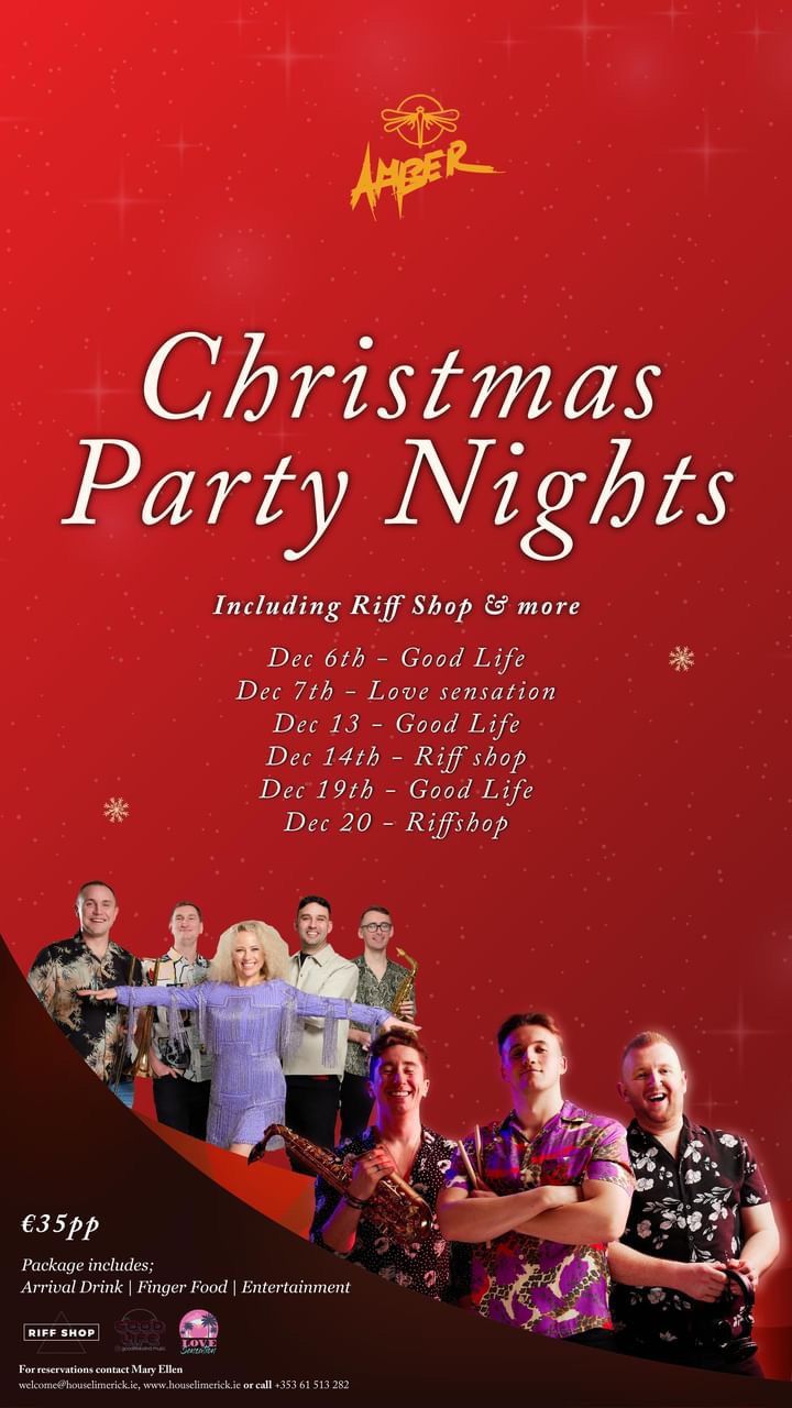 Xmas party nights at Amber Limerick 