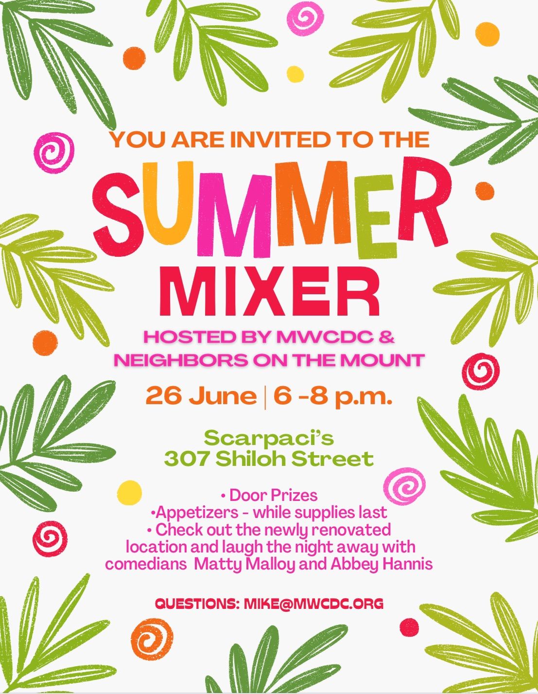 Summer Mixer and Comedy Show
