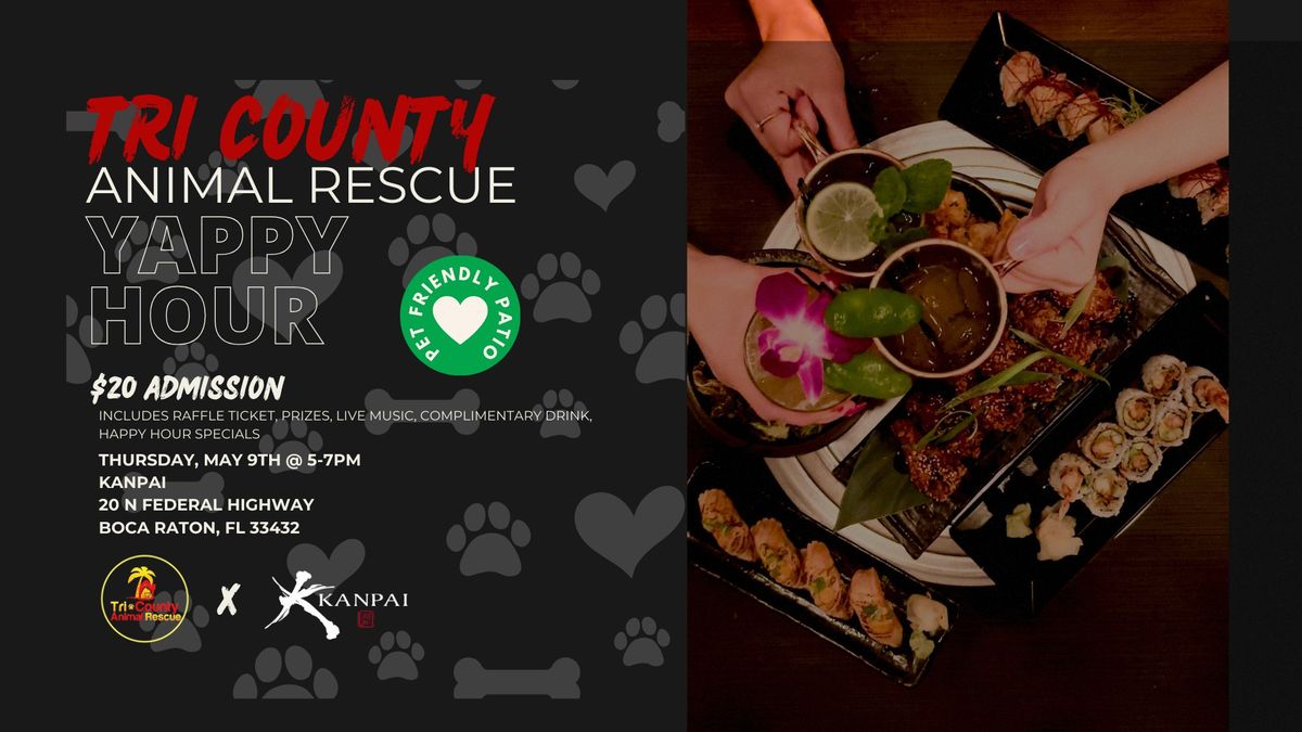 Kanpai x Tri County Animal Rescue: Yappy Hour \ud83d\udc3e 