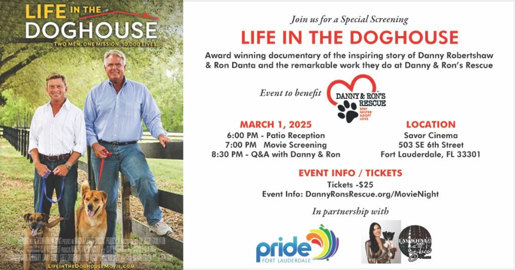 2025 "Life in the Doghouse" Movie Screening with PRIDE Fort Lauderdale