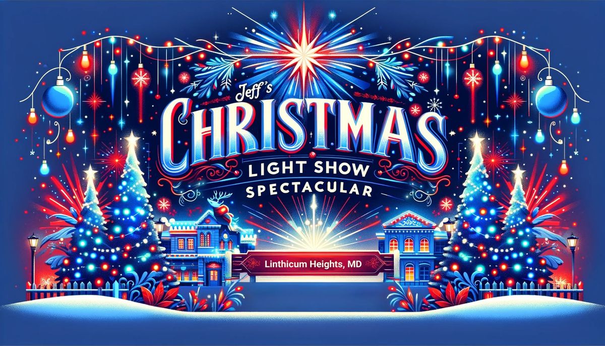 Jeff's Christmas Light Show Spectacular 2024 (Polar Express Pictures w\/The Conductor)