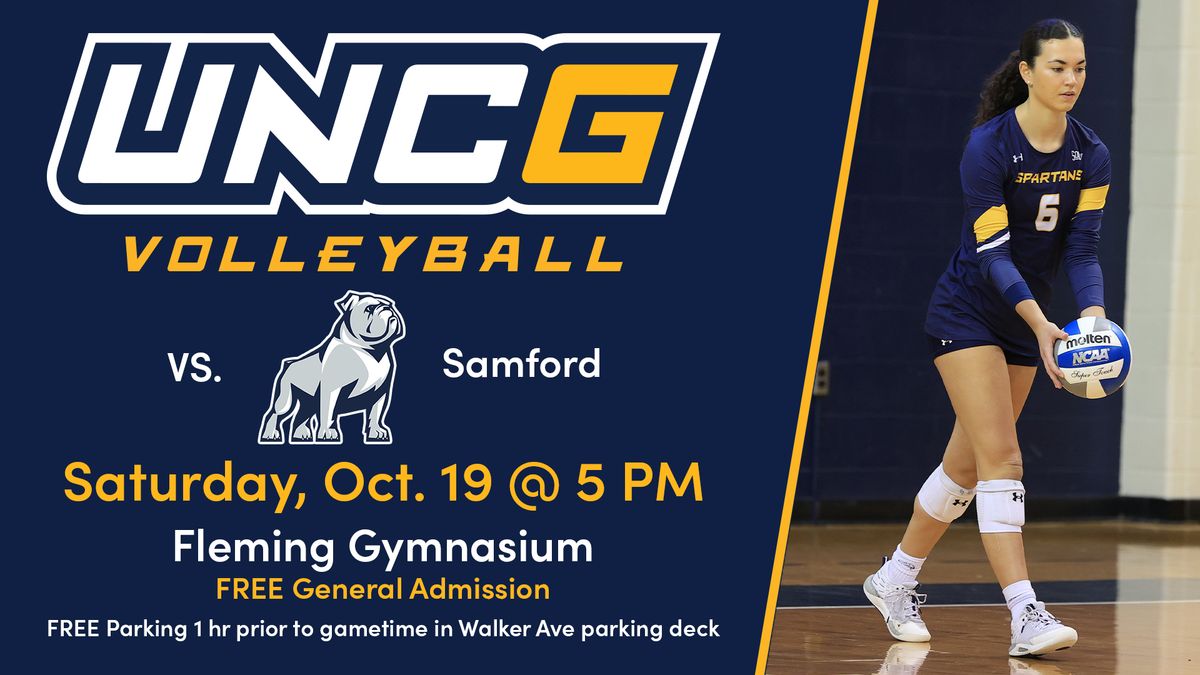 UNCG Spartans Women's Volleyball Vs Samford University Bulldogs