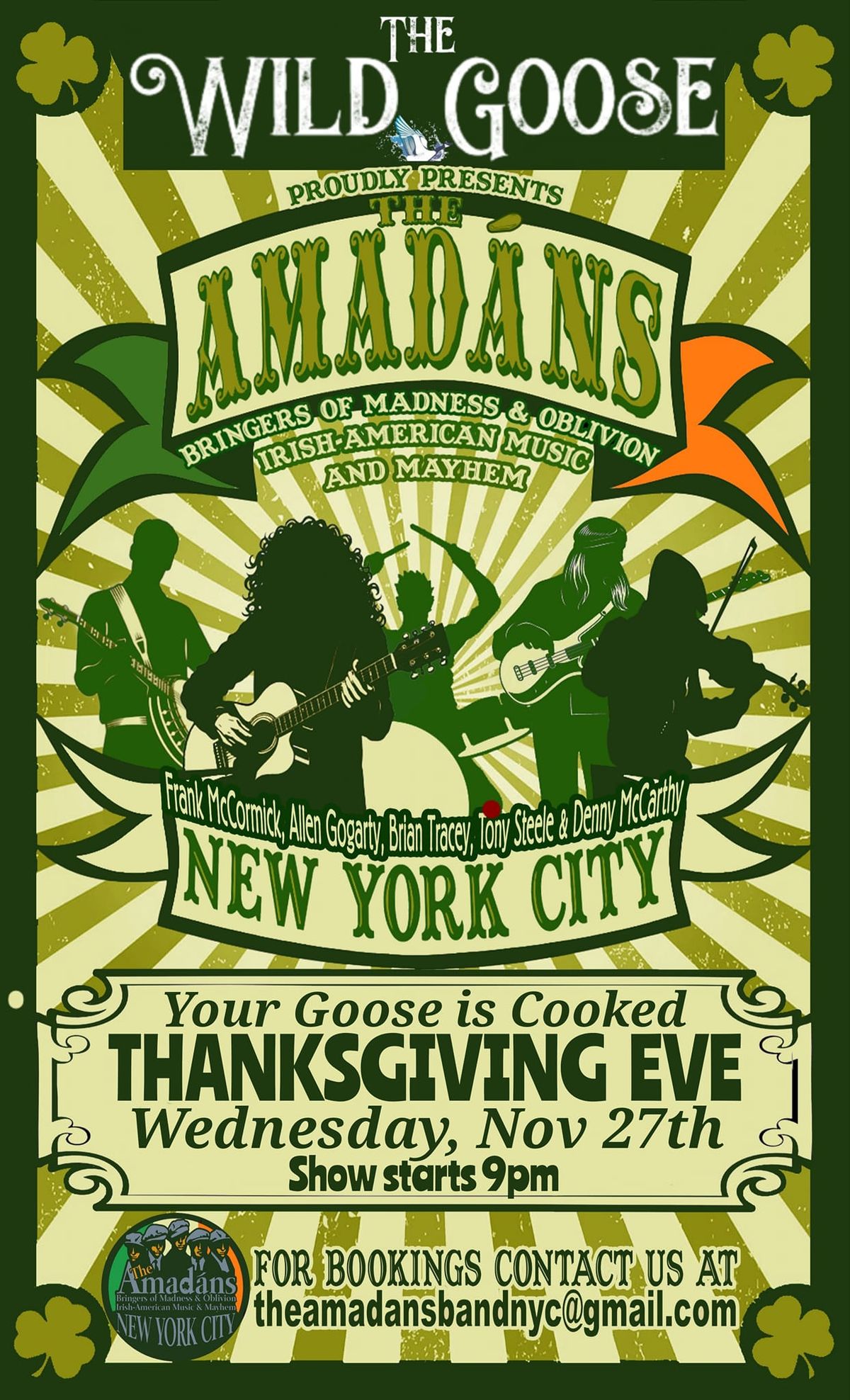 Thanksgiving Eve with The Amad\u00e1ns at The Wild Goose