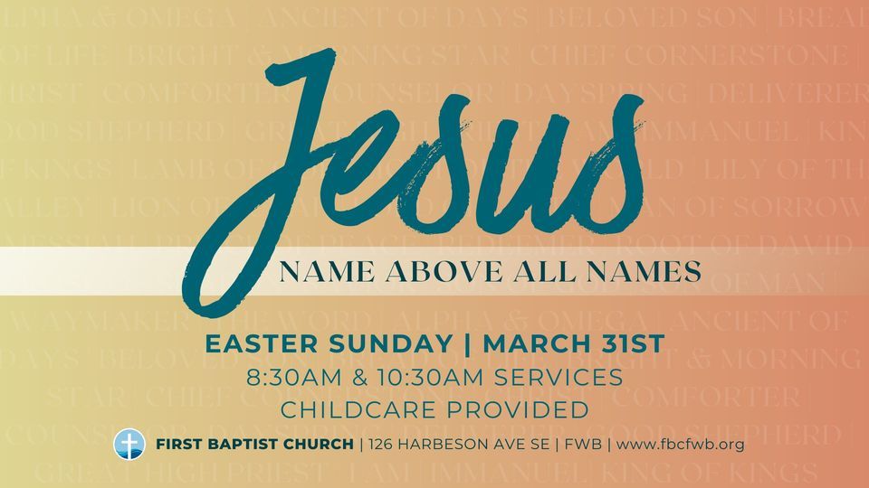 Easter Sunday | March 31st