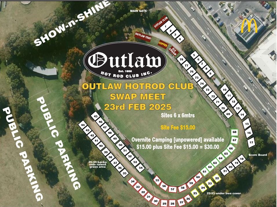 Outlaw Hot Rod Club inc \/ Westpac Helicopter Service - Tamworth Swap Meet