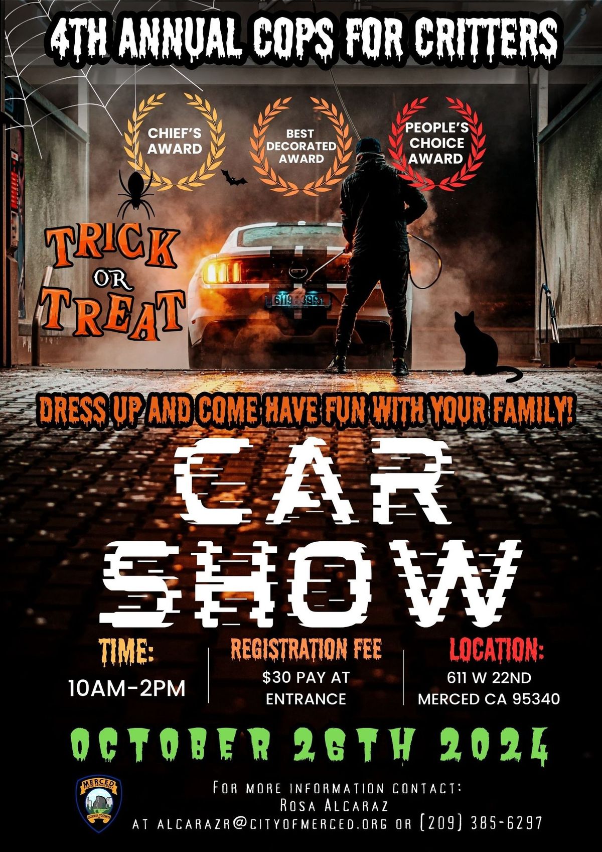 4th Annual Cops for Critter Car Show Trunk or Treat 