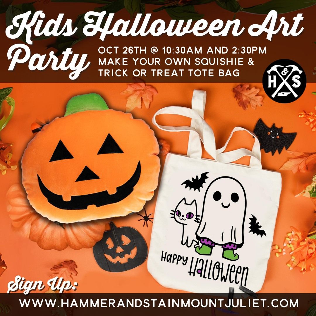 KIDS HALLOWEEN PARTY - Make Your Own Squish-mallow and Trick Or Treat Tote Bag