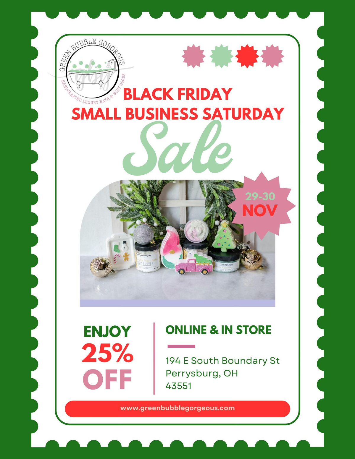 Black Friday & Small Business Saturday Sale 