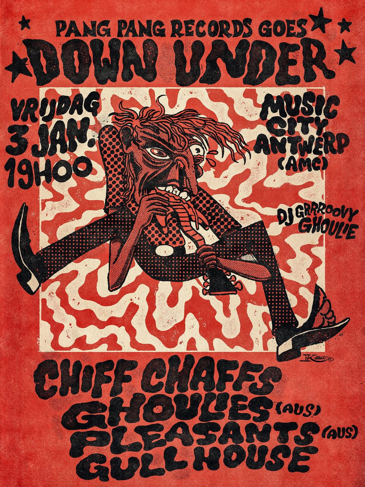 Pang Pang Records Going Down Under (AUS vs BEL) CHIFF CHAFFS\/GHOULIES\/PLEASANTS\/GULL HOUSE