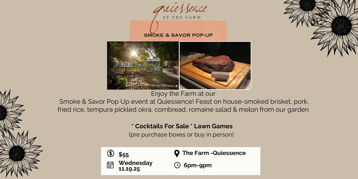 Smoke & Savor Pop-Up