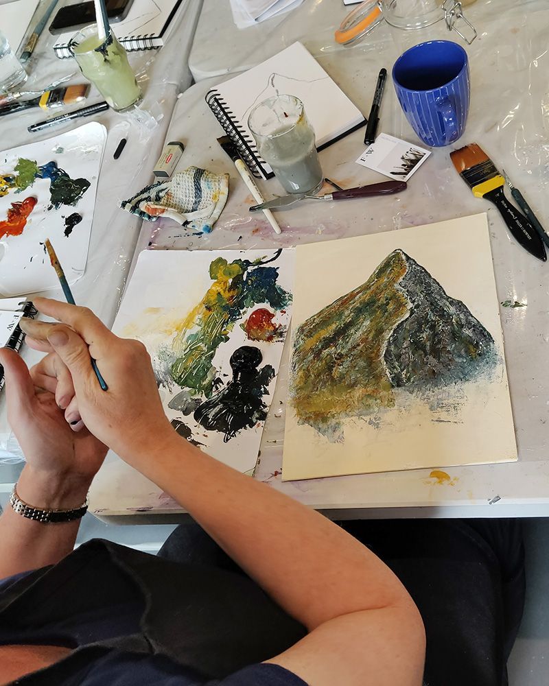  How to Paint Mountains with Feather and Wild