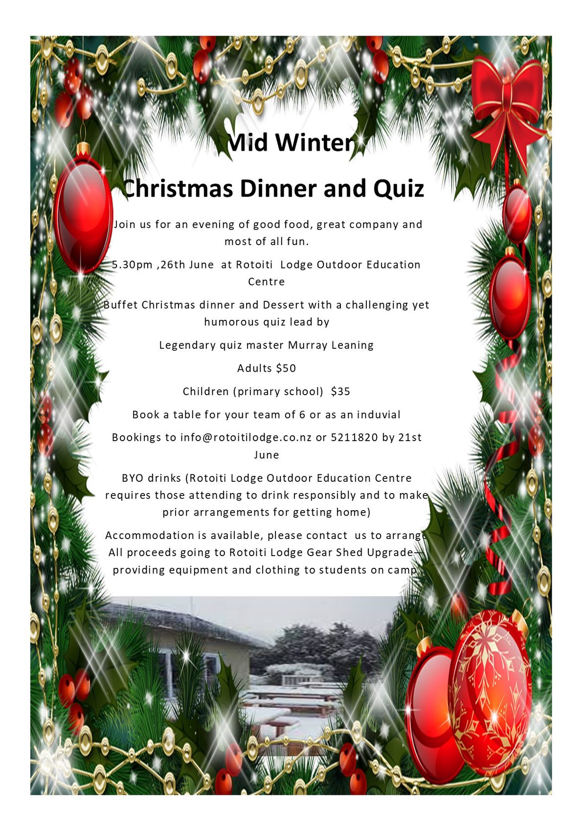 Mid-Winter Christmas Dinner and Quiz
