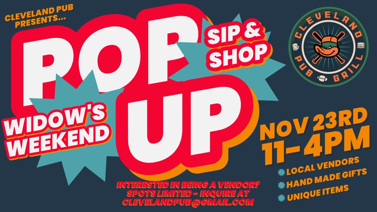 WIDOW'S WEEKEND SIP & SHOP POP-UP MARKET