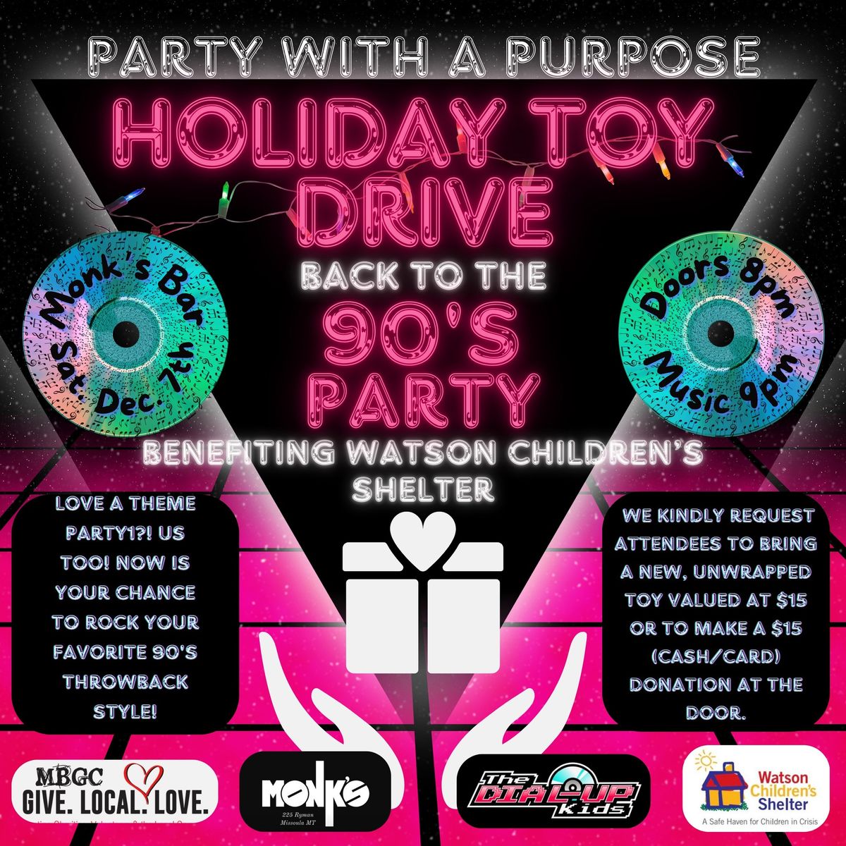 Party With A Purpose Holiday Toy Drive