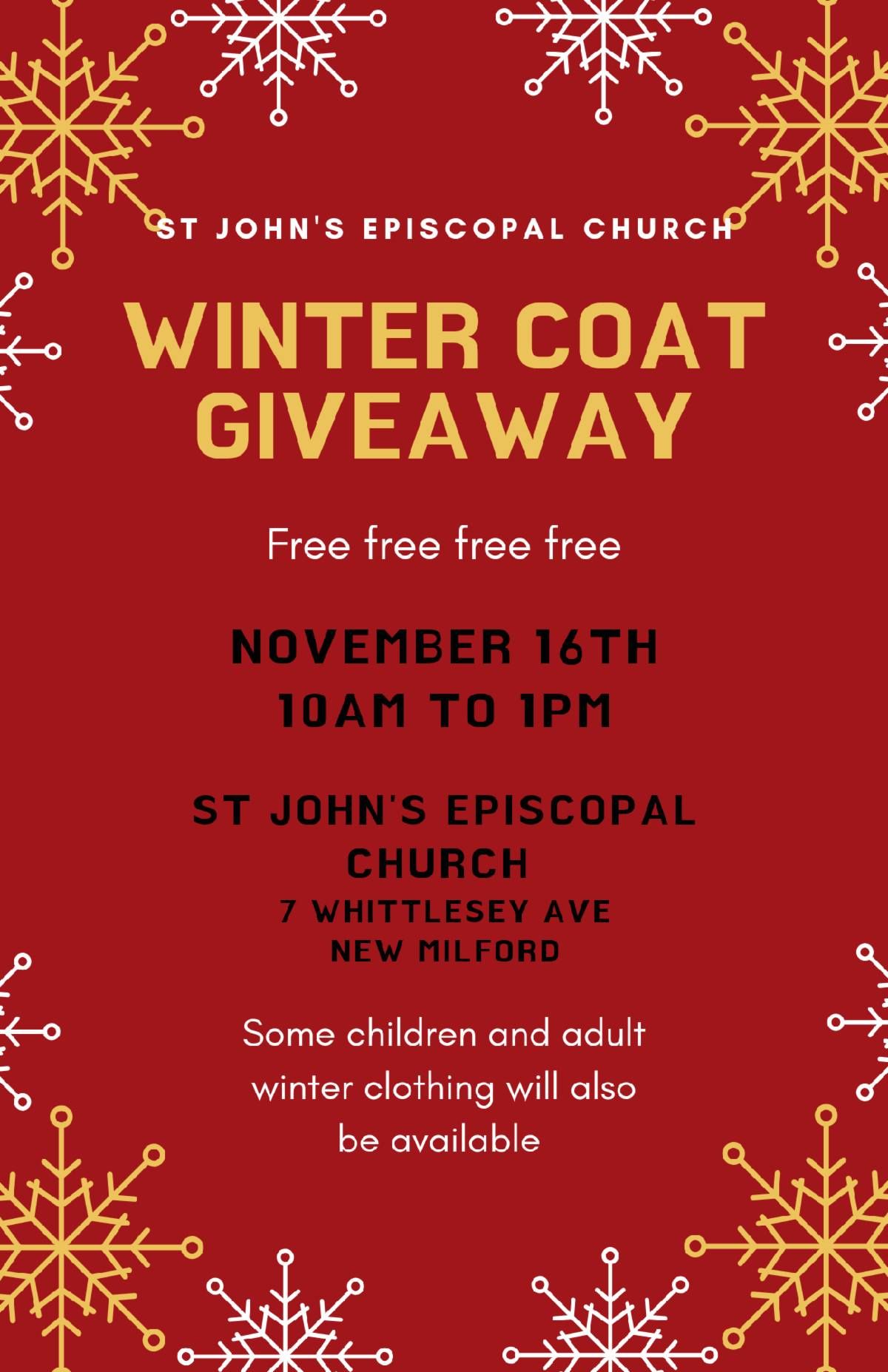 St. John's Winter Coat Giveaway