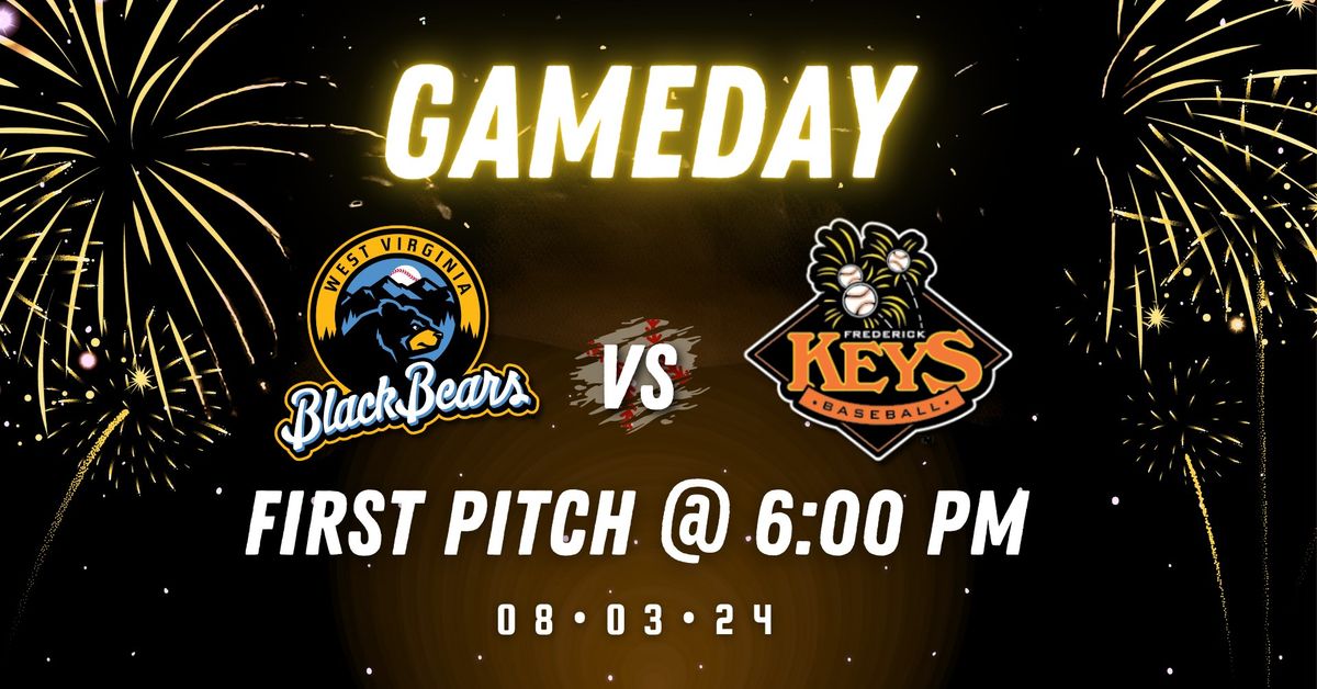 West Virginia Black Bears vs. Frederick Keys @6:00pm