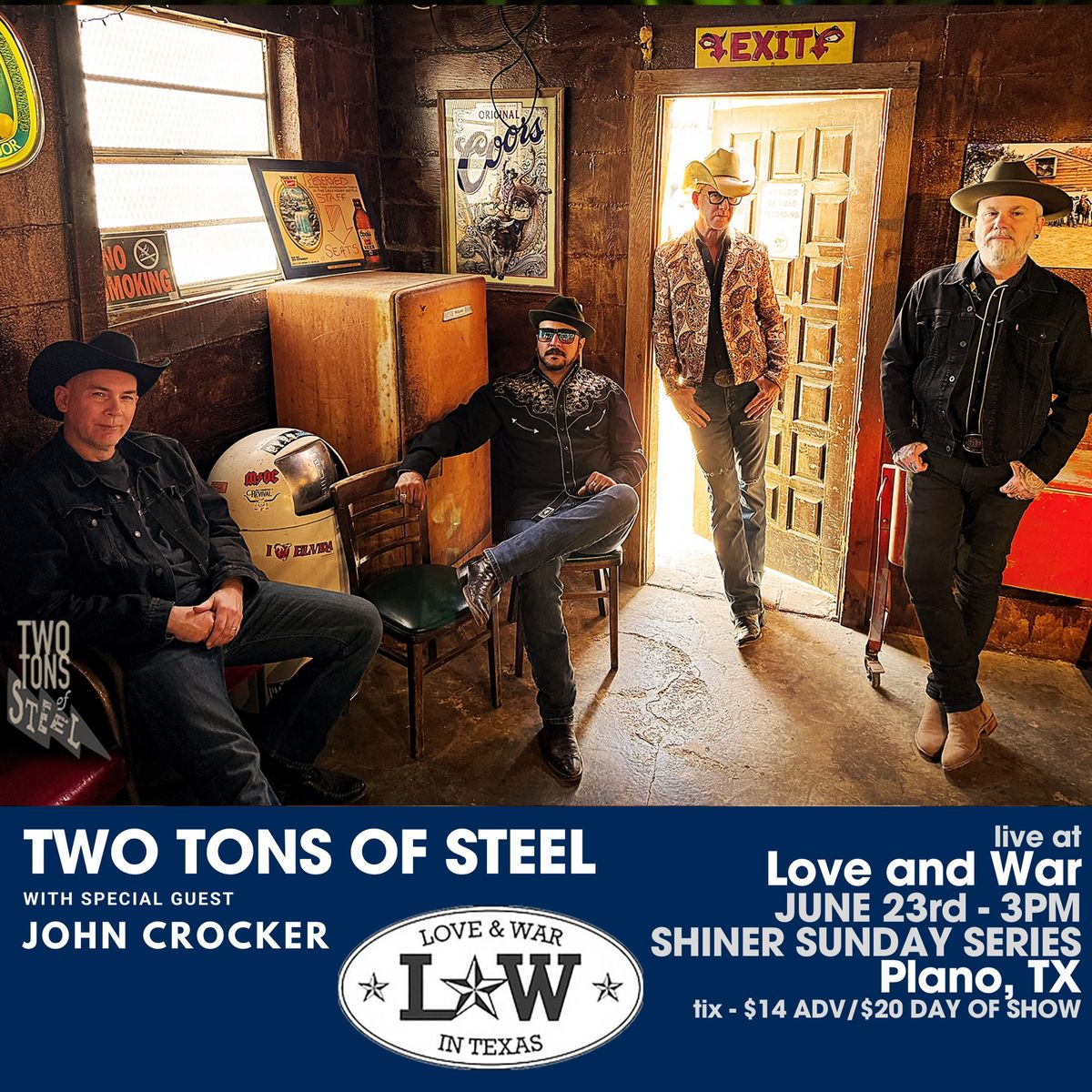 Two Tons of Steel LIVE in Plano, TX @ Love and War W\/ John Crocker 