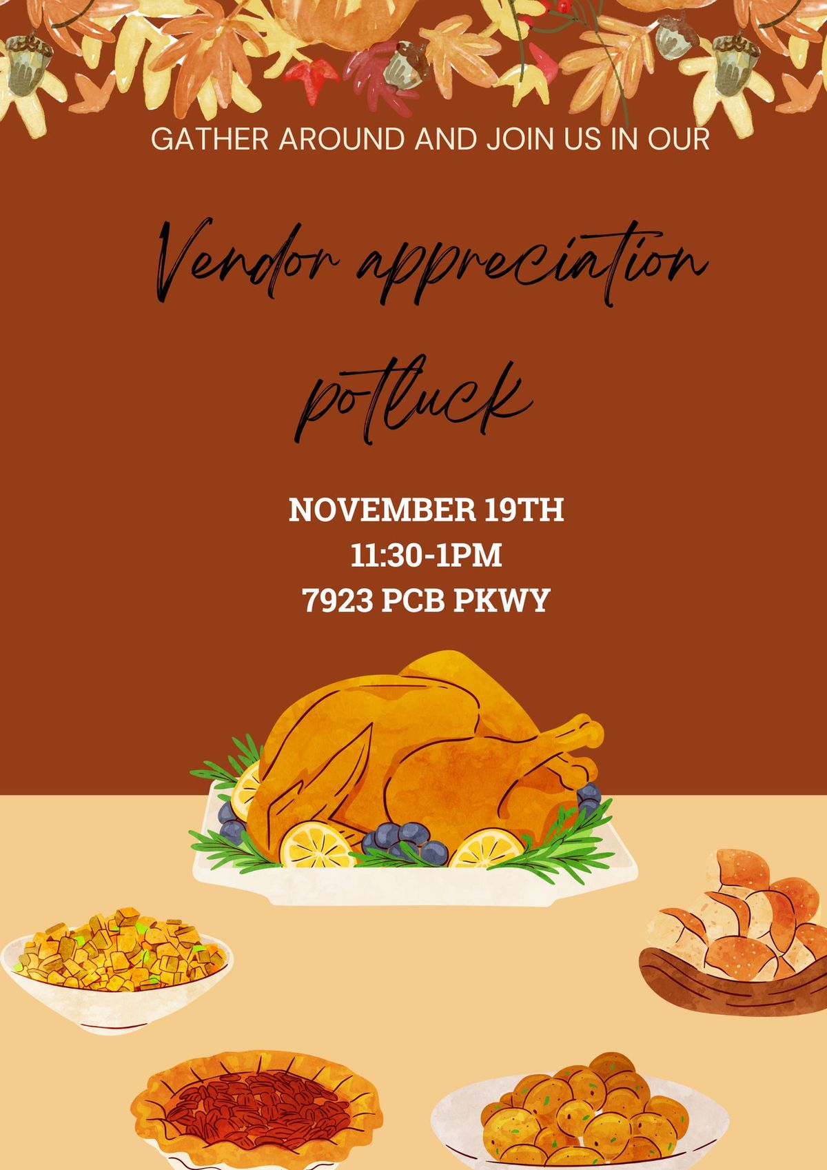 Vendor Appreciation Potluck 