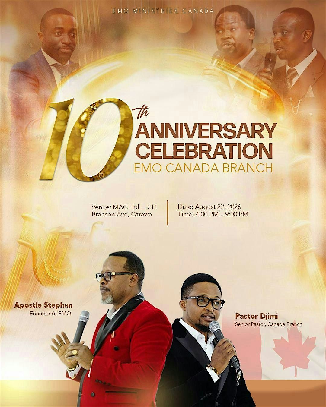 10th ANNIVERSARY CELEBRATION OF EVANGELICAL MISSION OUTREACH OTTAWA\/CANAD