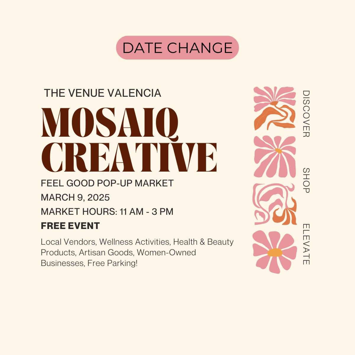 Mosaiq Creative Feel Good Pop-Up Market (Date Change)