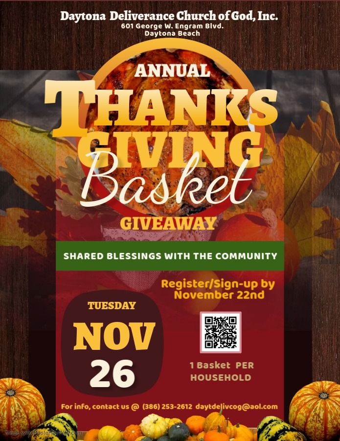 Annual Thanksgiving Basket Give-A-Way 2024