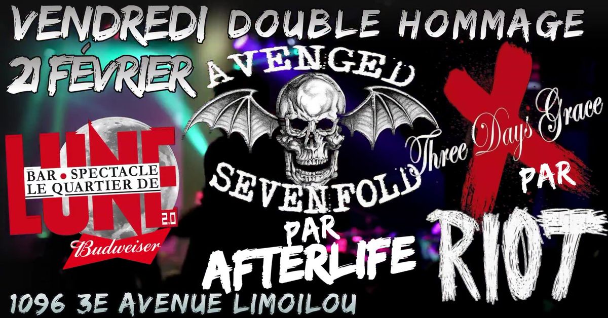 Hommage \u00e0 Avenged Sevenfold et Three Days Grace au Bar spectacle Quartier de Lune Qu\u00e9bec Limoilou 