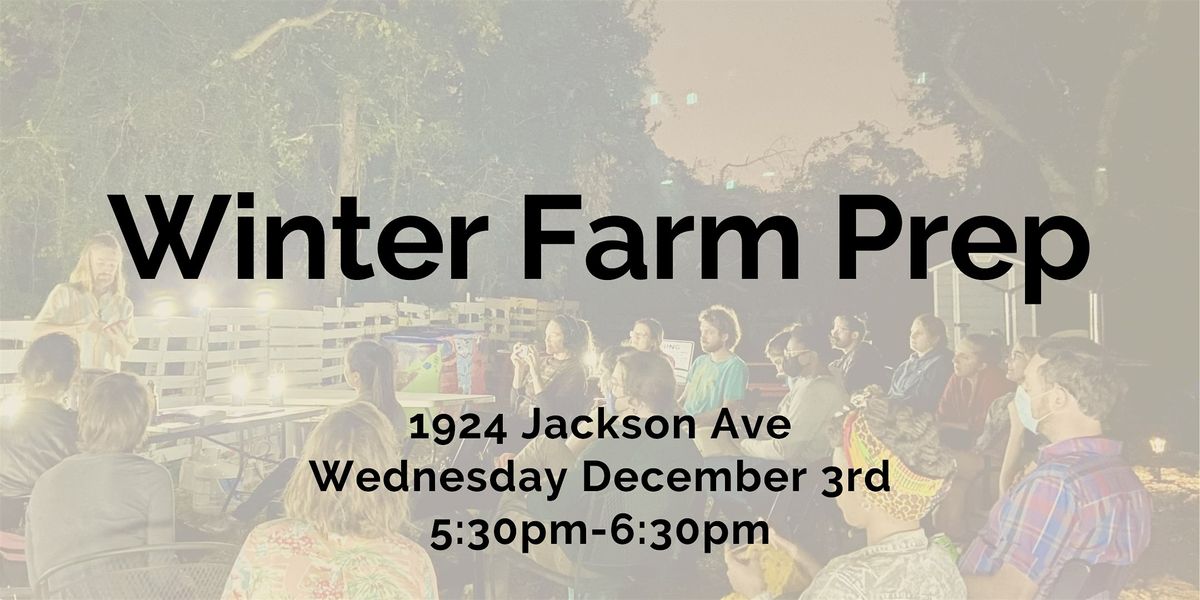 Winter Farm Planning