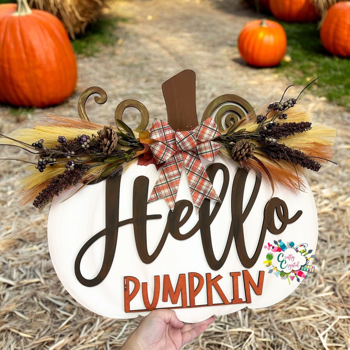 'Hello Pumpkin' Door Hanger Workshop - 18x19" Pumpkin Shape