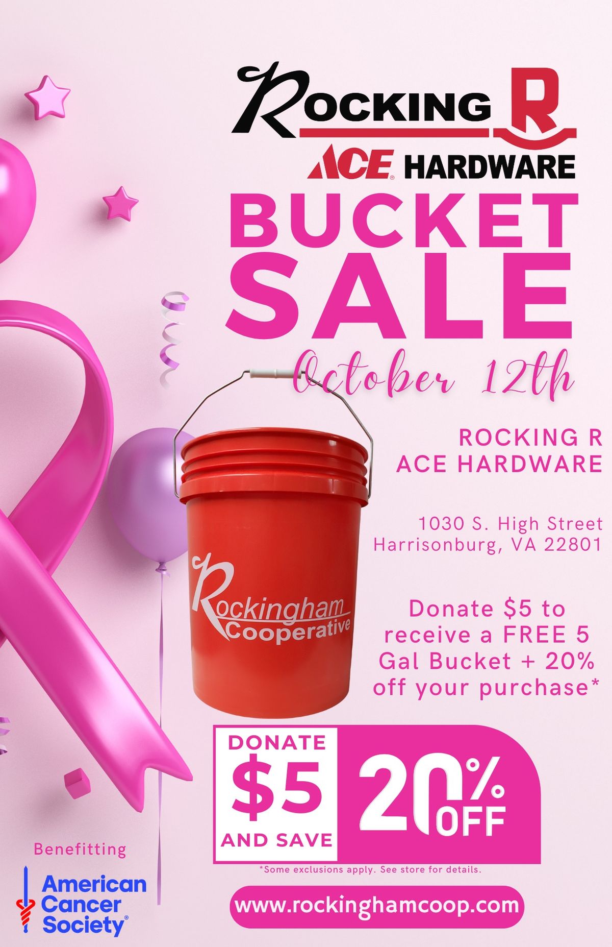 Breast Cancer Support Bucket Sale